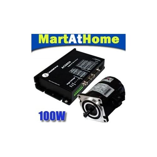 CNC Leadshine 100W Brushless Servo Drive Kit ( Servo Motor Driver ACS806 + 36V AC Servo Motor ) #SM414 @SD