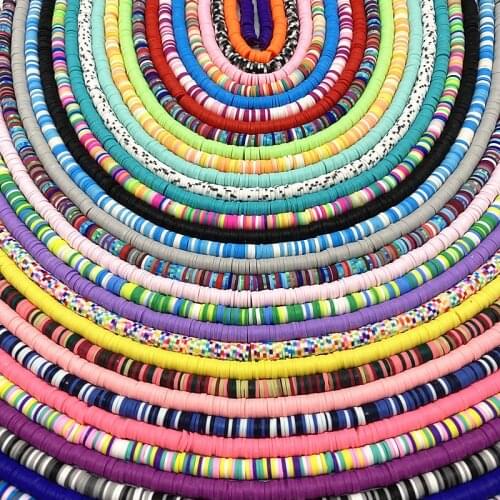 6mm Color Polymer Clay Beads Slices for Girls Bracelet Making Diy Necklace&Bracelet Accessories