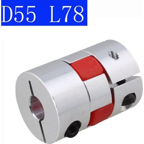 D55mm L78mm Broe 10mm 11mm 12mm 12.7mm 13mm 14mm - 28mm CNC Flexible Plum Coupling Shaft Coupler Connect