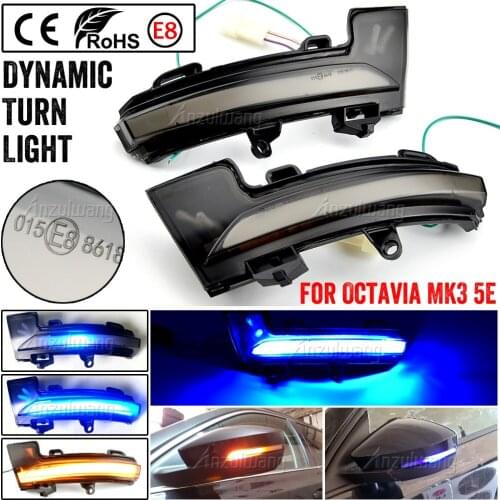 Dynamic Blinker LED Turn Signal Light For VW T-corss T-Roc 2018-2020 Skoda Octavia Mk3 5E 2013-2018 Mirror Blinker Indicator