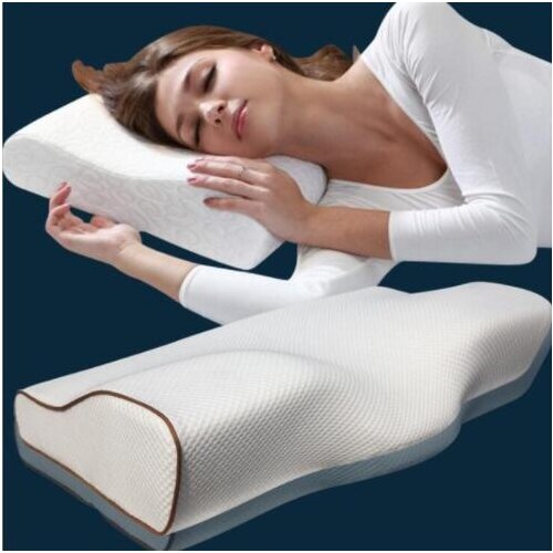Ergonomic Support Cushion with Butterfly-Wings Shape Sleep Pillow Memory Foam Eyelash Extension Lash to Relieve Pain