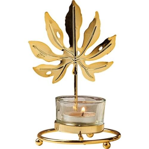 Europe Candle Holders Decoration Golden Romantic Dinner Candle Holder Iron Candlestick Mumluk Centre De Table Mariage XX50CH