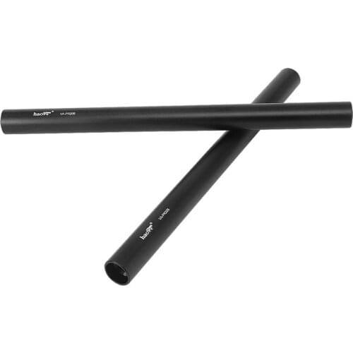 Haoge VA-PR20B 20cm (7.9 Inch) Long Aluminum Alloy Rod 15mm Rods with M12 Thread for Camera Rail Support System Black