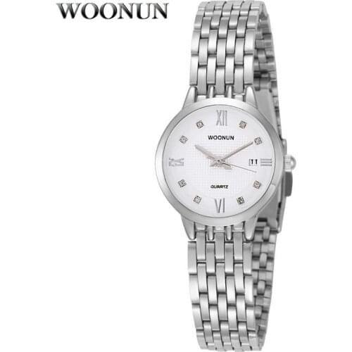 Hodinky 2020 Women Watches Rhinestone Watch White Dial Silver Steel Band Quartz Wrist Watches For Women Relogio Feminino