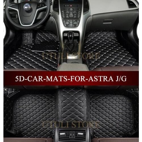 Leather Car floor mats for Vauxhall Opel Astra /Buick Verano Sedan custom fit car all weather carpet floor liners foot mats