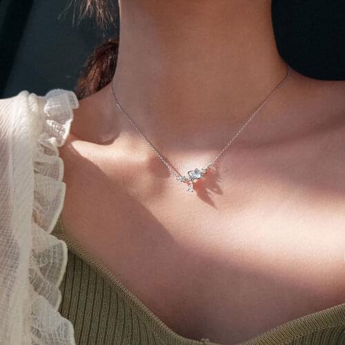 Colorful planet Pendant Necklace women fashion ins simple temperament student best friend clavicle Chain Necklace Gift