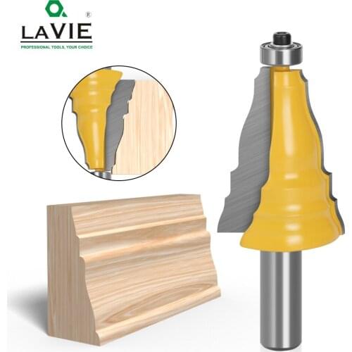 LAVIE 1PC 12MM 1/2 Shank Gong Cutter Armrest Door Window Casing Router Bit Line Milling Cutter for Wood Woodworking Tool MC03012
