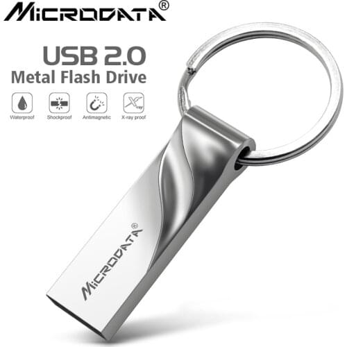 Metal USB 2.0 flash drive 32GB 16GB pendrive 128GB 64GB waterproof pen drive 8GB flash memoria usb stick waterproof cle usb