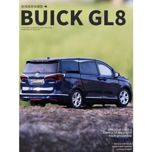 1:32 Buick Gl8 Car Model Steering Shock Absorber Childrens Toy Simulation Sound And Light Alloy Car Boy Collection Decoration