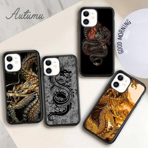 Fashion Dragon Phone Case for iPhone 11 12 Pro Max mini X XR XS SE 2020 5 6S 7 8 Plus Samsung Galaxy S8 S9 S10 Cover shell