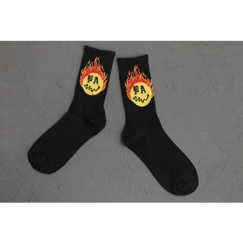 6pairs Mens socks Women Sun Cactus Palm Socks Autumn Skateboard White Cotton Stockings Funny Skater Soccer Streetwear