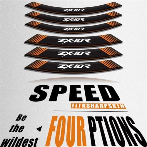 New personality Motorcycle sticker tire decal reflective wheel decorative film for KAWASAKI zx-10r zx10r