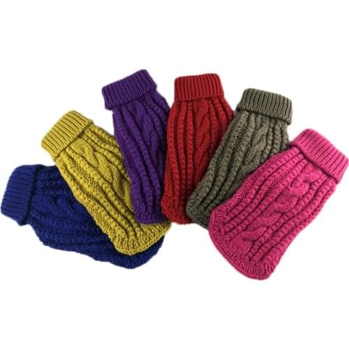 Dog Wear Clothes Coat Sweater 2020 Handmade Dog Gift Cable Knit Puppy Pet