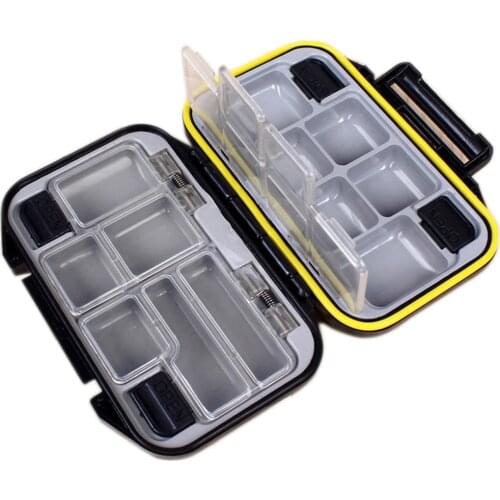 12 Compartments Plastic Fishing Box Bait Two-color Fishing Tackle Boxes Fish Lures Hooks Storage Accessories