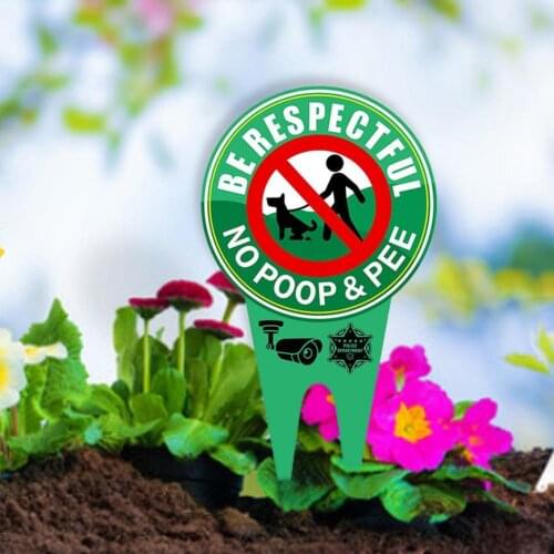 Eye-catching Aluminum Warning Sign Sturdy Reflective No Peeing Imformation Board for Lawns Decorative Plates