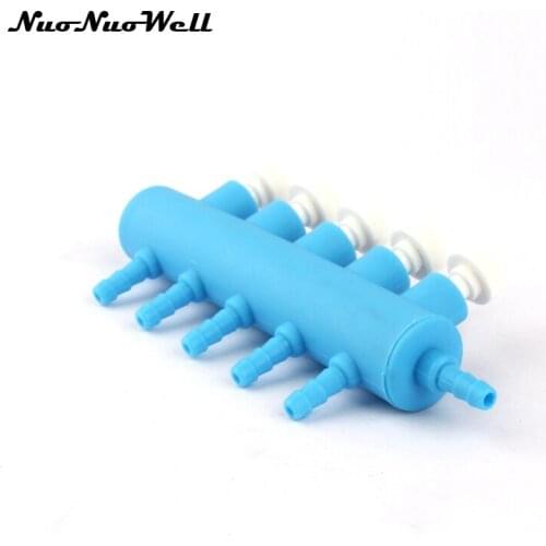 1pcs NuoNuoWell 5 Way Diameter 5mm Air Pump Splitter Valve Aquarium Fish Tank Fittings Adjustable Oxygen Flow Control Valve