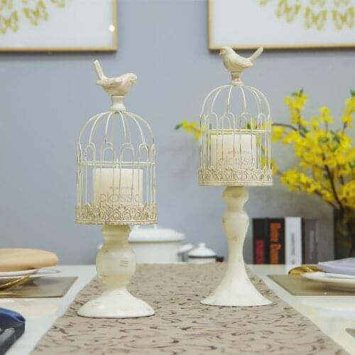 Retro Iron Candle Holder Bird Cage Candle Stand Wedding Candlestick Candelabra Table Decor Wedding Centerpieces