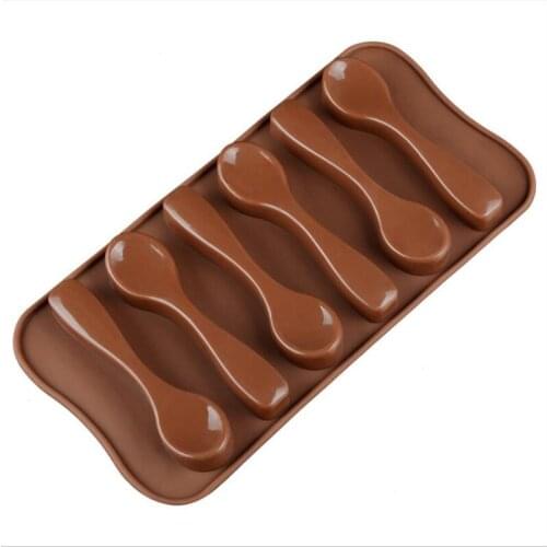 DIY Chocolate Mold Silicone Spoon Chocolate Baking Tools Non-stick Cake Mold Jelly&Candy Mold 3D Mould Decoration DIY