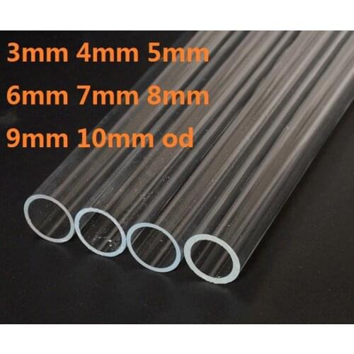 3mm 4mm 5mm 6mm 7mm 8mm 9mm 10mm od plexiglass tube organic glass tube lucite tube PMMA pipe pmma tube Acrylic transparent tube