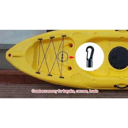 Heavy Duty Bungee Shock Cord Hook for 1/4 inch 15/64inch 7/32inch 13/64inch Elastic Rope Terminal End Hook for Kayaks