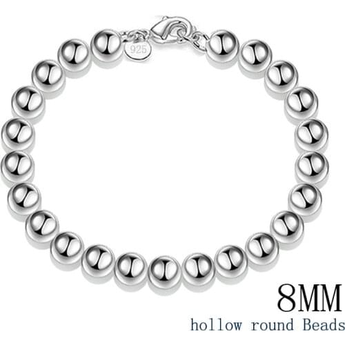Brand Women ball Bracelet Plata Charm Bracelet for Women hollow round Beads Bracelets & Bangles Jewelry Gift