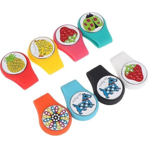 1PC Silicone Golf Hat Clip Ball Marker Holder with Strong Magnetic Attach to Your Pocket Edge Belt Clothes Gift Golf Accessories
