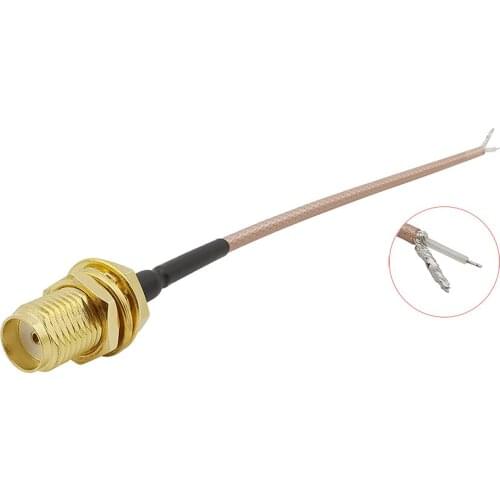 1Piece SMA Female Socket Nut Bulkhead to PCB Tin Solder RG178 Coaxial Cable Pigtail Wire Connector for WIFI Wireless Router GPS