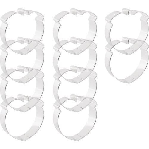 10 Pcs Peach Cookie Cutters Moulds Stainless Steel Biscuit Cutting Mold DIY Fondant Cake Soft Pottery Clay Tools Baking Tools