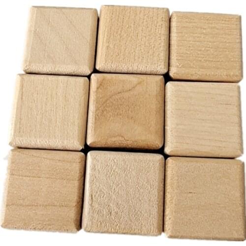 100pcs 2cm Wooden Cubes Unfinished Blank Square Wood Birch Blocks for Painting Decorating, Puzzle Making Crafting DIY Projects