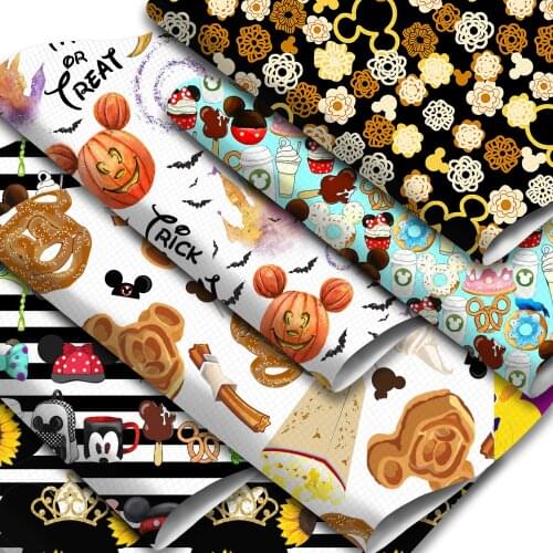 20*33cm Cartoon Mouse Vinyl Ordinary Faux Synthetic Leather Fabric For Bows Leather Crafts DIY Handmade Material,1Yc16868