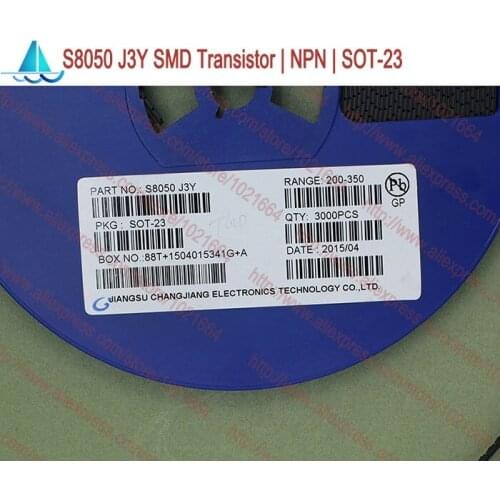 200pcs/lot) S8050 J3Y 8050 SMD Transistor NPN 0.5A 25V SOT-23
