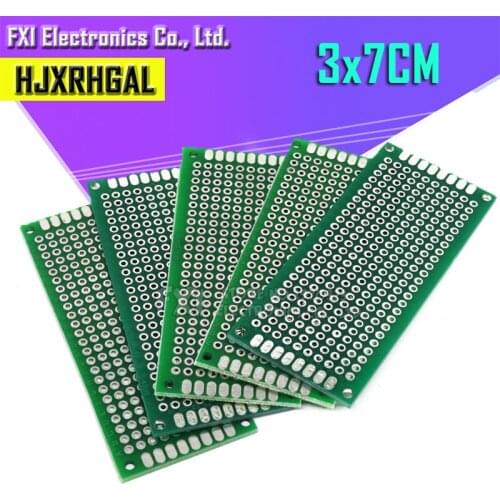 5pcs 3x7cm 3*7 Double Side Prototype PCB diy Universal Printed Circuit Board igmopnrq