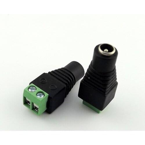 50pcs 5.5 x 2.5mm Female DC Power LED CCTV Video Balun Terminals Adapter Connector