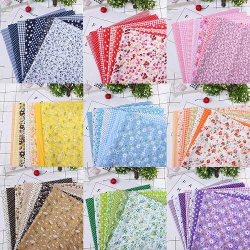 7pcs 25*25cm Fabric Cotton Fabrics Patchwork Cotton DIY Sewing Quilting Cloth Multi Color For Handmade Craft