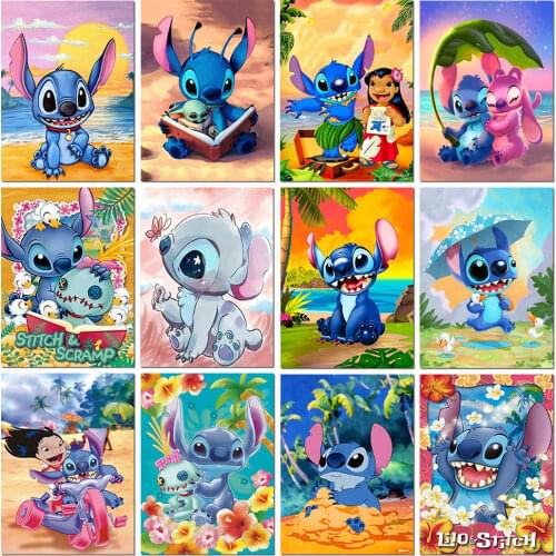 Diamond Painting Disney "Lilo & Stitch" Cartoon Diamond Mosaic Home Decoration Painting Brand New Rhinestone Cross Stitch Gift