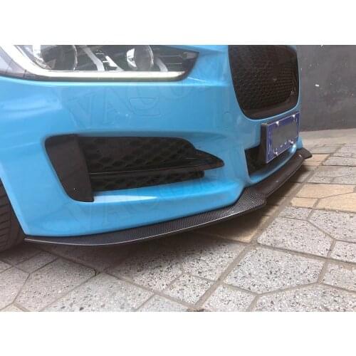 Carbon Fiber Front Lip Spoiler for Jaguar XE Sedan 4 Door 2015 2016 2017 Head Chin Shovel Bumper Guard Car Styling