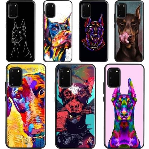 Animals Doberman dog Phone Case For Samsung Galaxy S21 Ultra S20 FE S10E S8 S9 S10 Plus Cover For Note 10 9 20