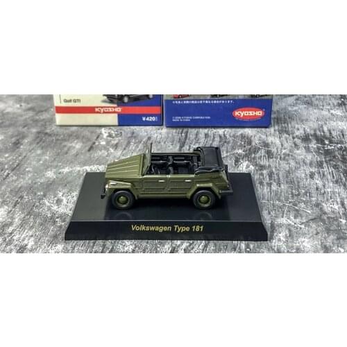 1/64 Kyosho Alloy car Volk swagen Type 181 Army Green Jeep Metal Off-road Military Model Jeep Car Model