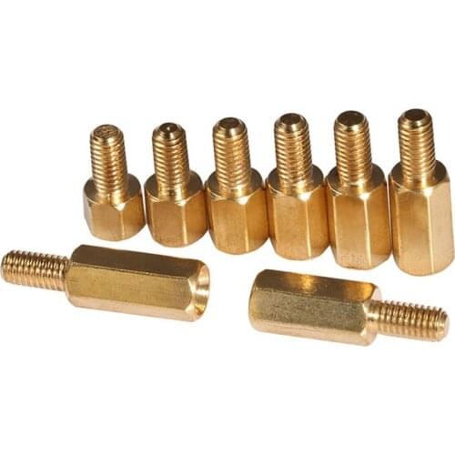M3x4/5/6/7/8/9/10 100pcs Copper Brass Pillars Standoff Circuit Spacer PCB Board Nut Screws Hex Round Single Cylinder