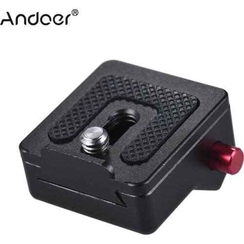Andoer Aluminum Alloy Mini Quick Release Plate w/ 1/4" Screw Mount for Camera Tripod Ball Head Rig Monitor Magic Arm LED Light