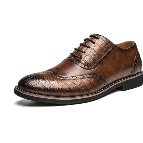 Men Casual Shoes High Quality PU Leather Shoes British trend business shoes male lace-up Flats Fashion Casual Shoes