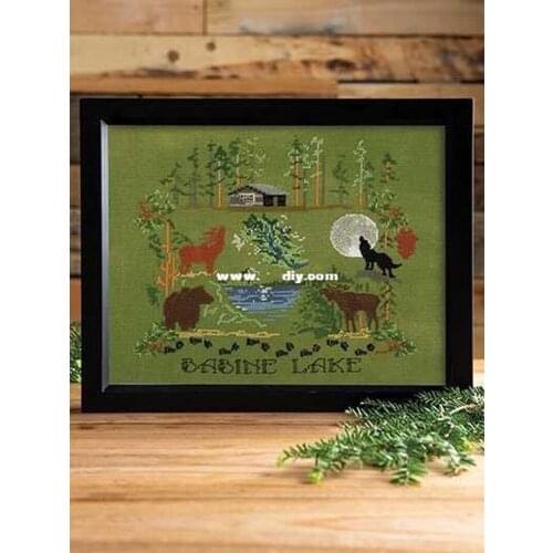 Gold Collection Embroidery Anima Forest Counted Cross Stitch Kits Flowers with 100% Cotton Floss & Free Shipping for Wall Decor