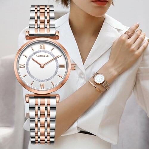 2021 New Rose Gold Women Watches Luxury Fashion Casual Quartz Wrist Watch Bracelet Elegant Ladies Decoration Watch Reloj Mujer