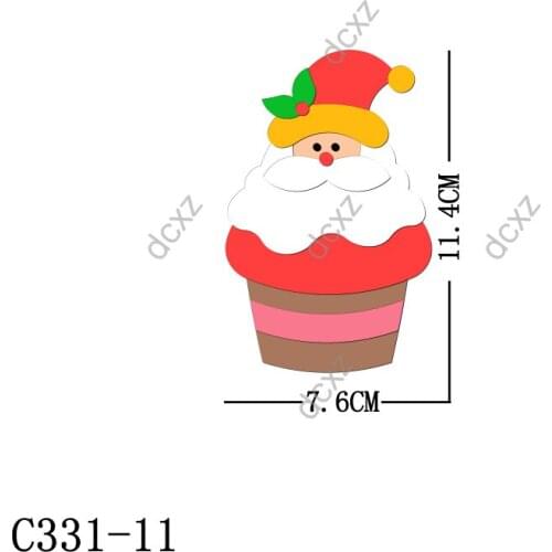New ice cream Santa Claus Wooden die Scrapbooking C-331-11 Cutting Dies Multiple sizes
