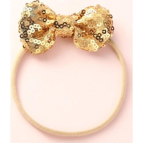 Sequin Bow Headbands Korea Fashion Headwear Kids Girls Hairband For Girls Boutique Hair Accessories 2021 Christmas Children Gift