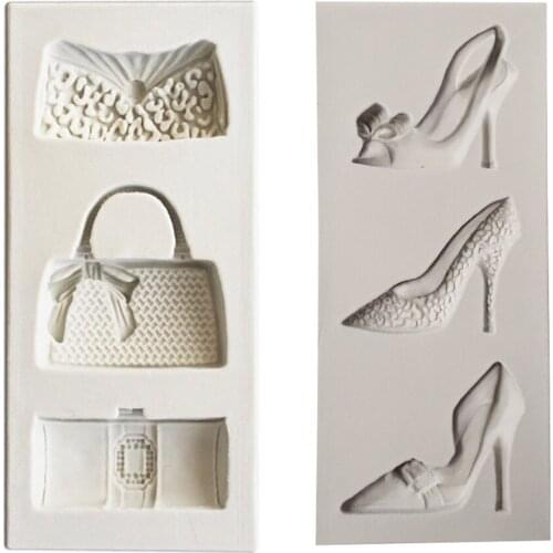 Baking DIY Evening High Heels Bags Chocolate Mini Dry Pez Fondant Cake Decorating Tools Silicone Mold