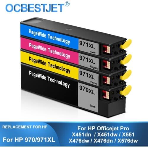 [Third Party Brand] For HP 970XL 971XL 970 971 Compatible Ink Cartridge With Ink Officejet Pro X451dn X451dw X551 X576dw X476dw