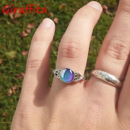 Vintage Retro Color Change Mood Tracker Ring Emotion Feeling Changeable Temperature Control Rings Gift For Women