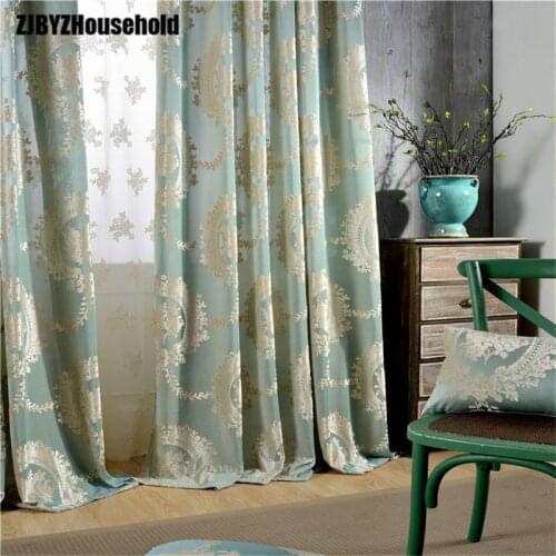 Spot The Sitting Room Bedroom Curtain Cloth Woven of Europe Type Jacquard Curtains for Living Room Knitted Flannelette
