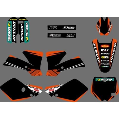 0529 Motor NEW STYLE TEAM GRAPHICS & BACKGROUNDS DECAL STICKER Set for KTM SX 65 SX65 65SX 2002 2003 2004 2005 2006 2007 2008